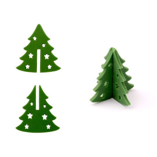 Lace Christmas tree 3D green